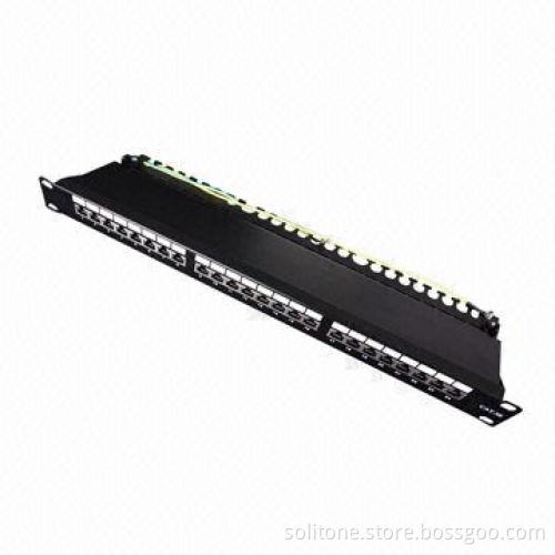 Cat5e FTP Patch Panel with 24 Ports, Suitable for Wiring Systems